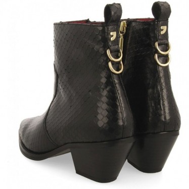 GIOSEPPO SMYRNA Botins de couro estilo cowboy 73230 NEGRO