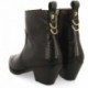 GIOSEPPO SMYRNA Botins de couro estilo cowboy 73230 NEGRO