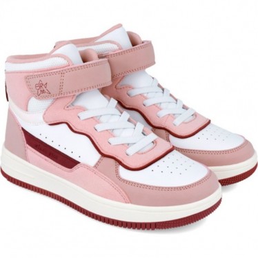 Botins esportivos femininos GARVALIN 241521G BLANCO_ROSA_D113