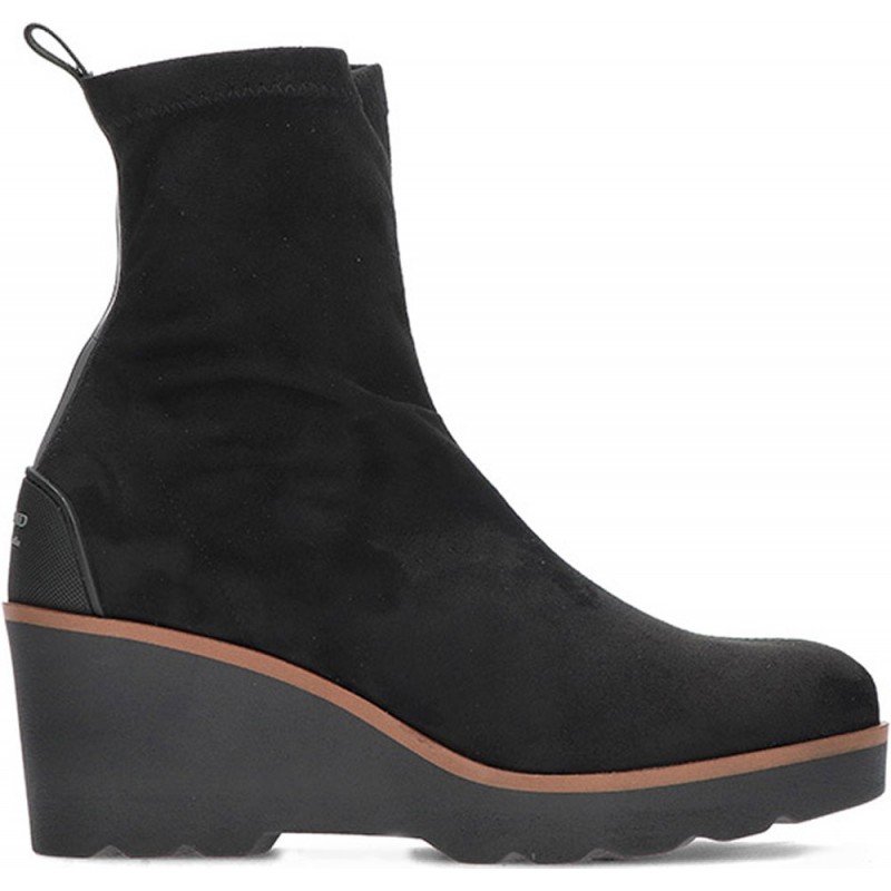 Bota feminina PEDRO MIRALLES 26475 camurça elástica NEGRO