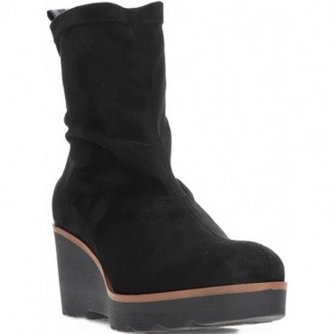 Bota feminina PEDRO MIRALLES 26475 camurça elástica NEGRO