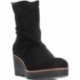 Bota feminina PEDRO MIRALLES 26475 camurça elástica NEGRO