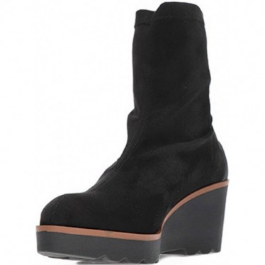Bota feminina PEDRO MIRALLES 26475 camurça elástica NEGRO