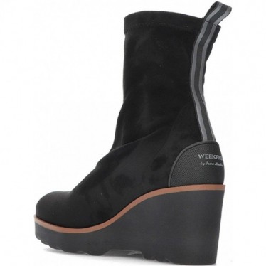 Bota feminina PEDRO MIRALLES 26475 camurça elástica NEGRO