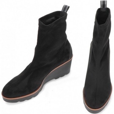 Bota feminina PEDRO MIRALLES 26475 camurça elástica NEGRO