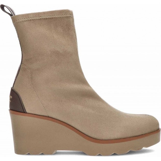 Bota feminina PEDRO MIRALLES 26475 camurça elástica TAUPE Bota feminina PEDRO MIRALLES 26475 camurça elástica TAUPE