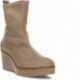 Bota feminina PEDRO MIRALLES 26475 camurça elástica TAUPE
