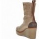 Bota feminina PEDRO MIRALLES 26475 camurça elástica TAUPE