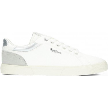 Tênis feminino PEPE JEANS Kenton Court modelo pls31588 SILVER