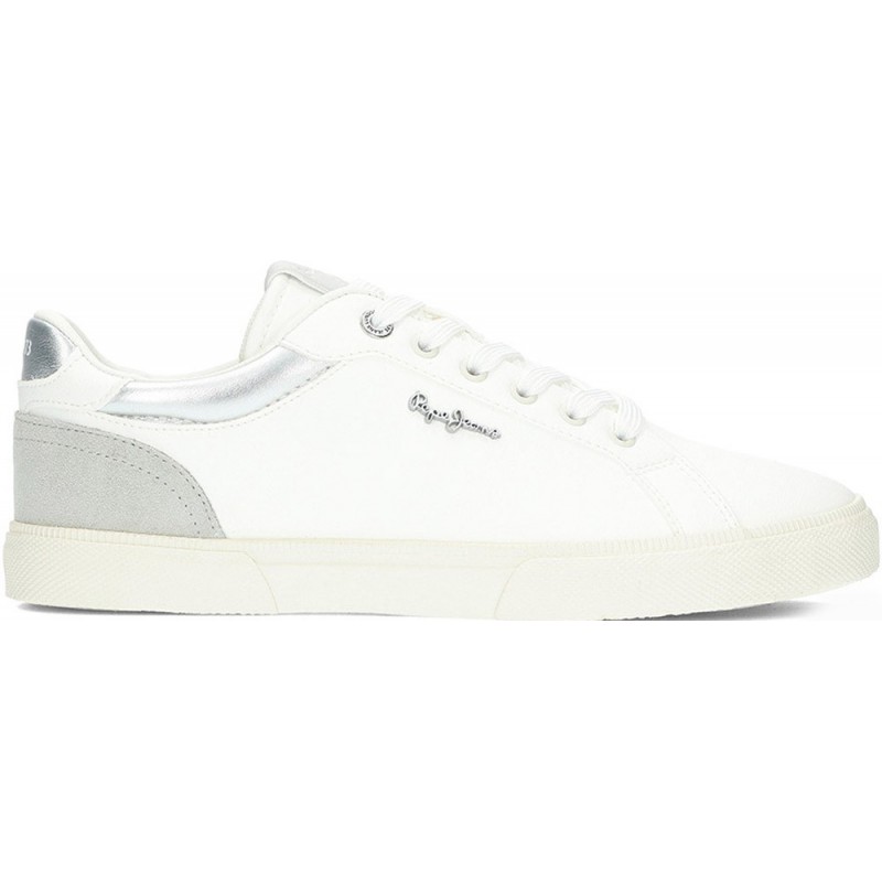 Tênis feminino PEPE JEANS Kenton Court modelo pls31588 SILVER