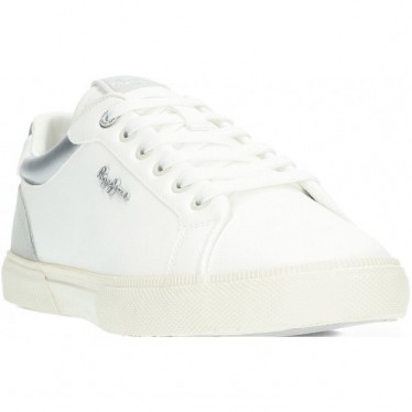 Tênis feminino PEPE JEANS Kenton Court modelo pls31588 SILVER