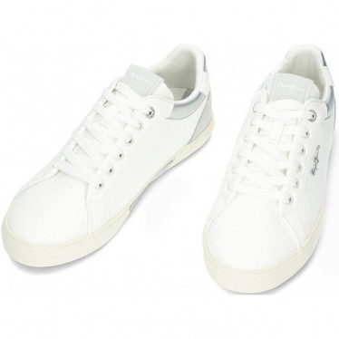 Tênis feminino PEPE JEANS Kenton Court modelo pls31588 SILVER