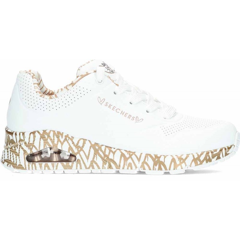 Tênis Feminino Skechers Loving Love 155506 WHITE_ROSE_GOLD