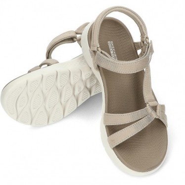 SKECHERS SANDÁLIAS GO WALK FLEX 141451 TAUPE