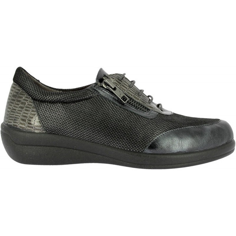 Tênis feminino Doctor Cutillas 43528 Zíper lateral ANTRACITA