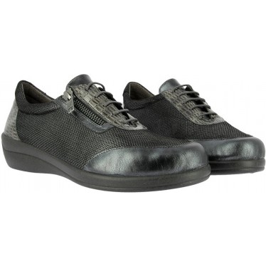 Tênis feminino Doctor Cutillas 43528 Zíper lateral ANTRACITA