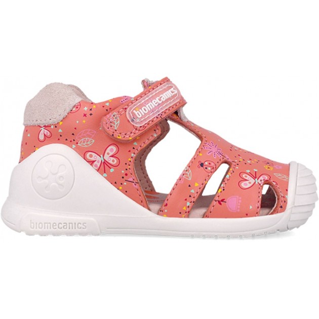 Biomecanics 252101 Sandálias de menina com estampa de borboleta CANTALUPE_A833 Biomecanics 252101 Sandálias de menina com estampa de borboleta CANTALUPE_A833