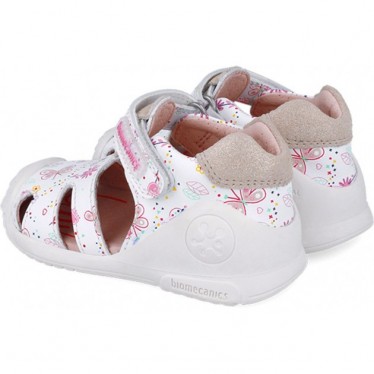 Biomecanics 252101 Sandálias de menina com estampa de borboleta BLANCO_B050