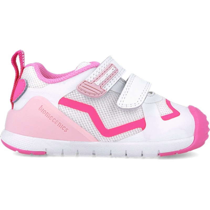 BIOMECÂNICA Primeiros passos calçado desportivo infantil 252133 BLANCO_FUCSIA_D304
