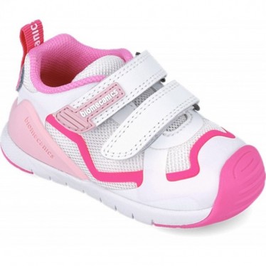 BIOMECÂNICA Primeiros passos calçado desportivo infantil 252133 BLANCO_FUCSIA_D304