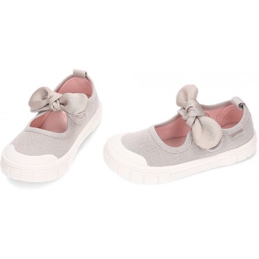 BIOMECANICS Canvas Bow 252381 Bailarinas Respeitosas para Meninas CRUDO_B663