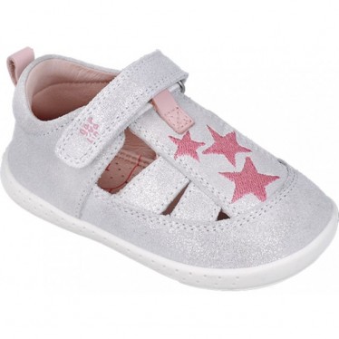 Sandália respeitosa para meninas 252330 Barefoot Stars BLANCO_B050