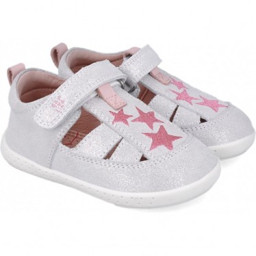 Sandália respeitosa para meninas 252330 Barefoot Stars BLANCO_B050