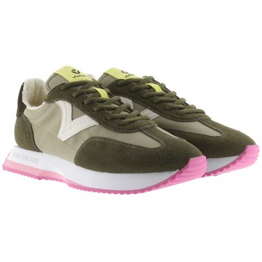 Tênis feminino VICTORIA modelo 1134100 KAKI