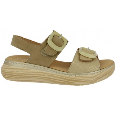 Sandálias femininas autoadesivas Doctor Cutillas 46019 TAUPE