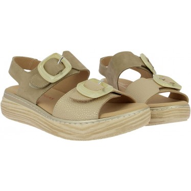 Sandálias femininas autoadesivas Doctor Cutillas 46019 TAUPE