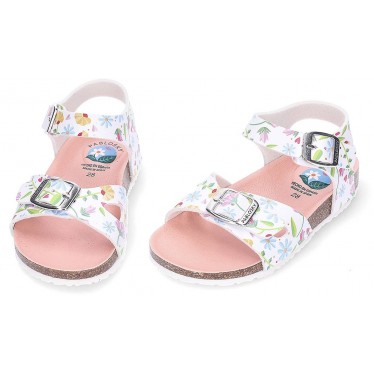Sandálias femininas Pablosky Bio 439604 BLANCO_FANTASIA