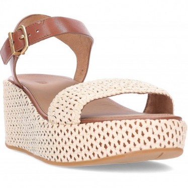 Sandálias de plataforma FITFLOP com salto anabela trançado JG1 TAN_IVORY