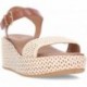 Sandálias de plataforma FITFLOP com salto anabela trançado JG1 TAN_IVORY