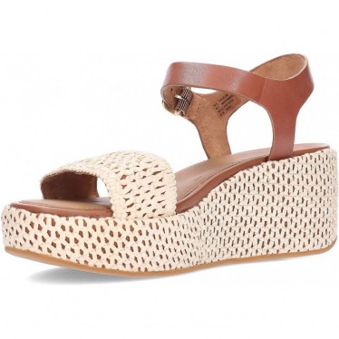 Sandálias de plataforma FITFLOP com salto anabela trançado JG1 TAN_IVORY
