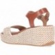 Sandálias de plataforma FITFLOP com salto anabela trançado JG1 TAN_IVORY