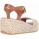 Sandálias de plataforma FITFLOP com salto anabela trançado JG1 TAN_IVORY
