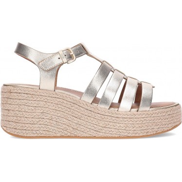 Sandálias femininas FITFLOP Platform Espadrille JF5 PLATINO