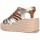 Sandálias femininas FITFLOP Platform Espadrille JF5 PLATINO