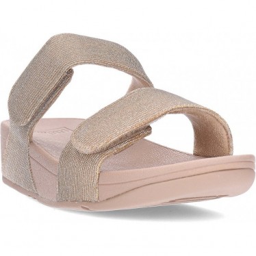 Sandálias deslizantes FitFlop FZ9 Lulu ajustáveis Shimmerlux LATTE_BEIGE