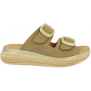 Sandálias femininas autoadesivas Doctor Cutillas 46020 TAUPE