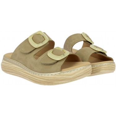 Sandálias femininas autoadesivas Doctor Cutillas 46020 TAUPE