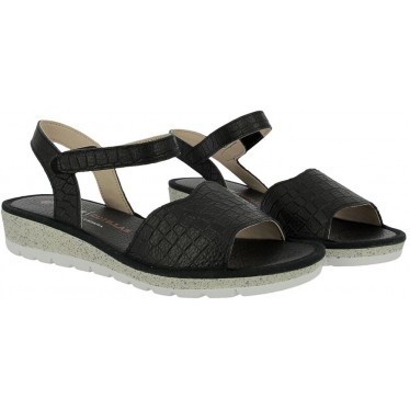 Sandália feminina autoadesiva Doctor Cutillas 35325 NEGRO