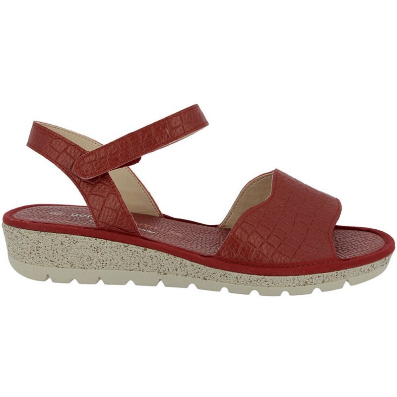 Sandália feminina autoadesiva Doctor Cutillas 35325 ROJO