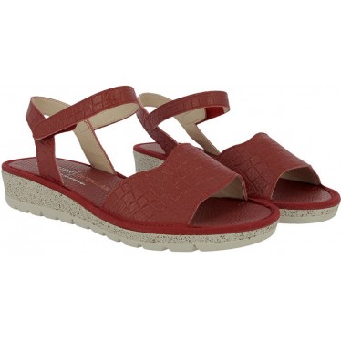 Sandália feminina autoadesiva Doctor Cutillas 35325 ROJO