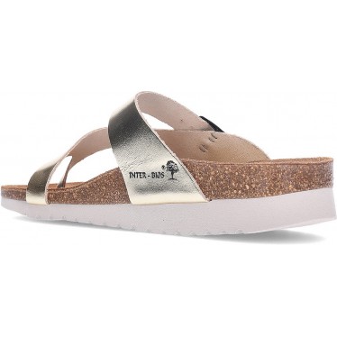Sandálias femininas INTERBIOS 7119-MG PLATINO
