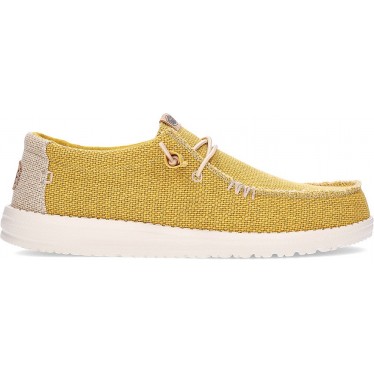 Hey Dude Mocassins Masculinos Wallybraided GOLDEN_YELLOW
