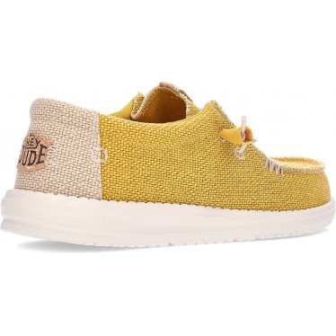 Hey Dude Mocassins Masculinos Wallybraided GOLDEN_YELLOW