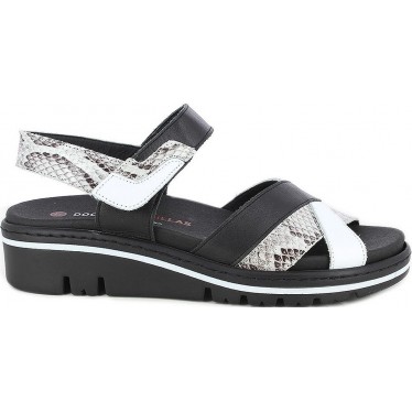 Doctor Cutillas 36133 Sandálias femininas cruzadas NEGRO_BLANCO