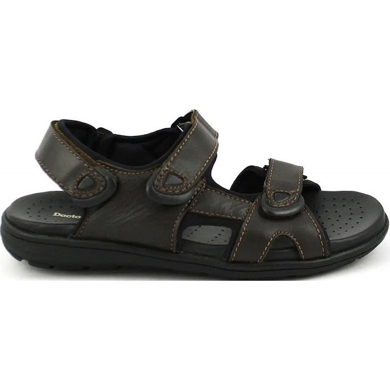 Sandália masculina autoadesiva Doctor Cutillas 70115 MARRON