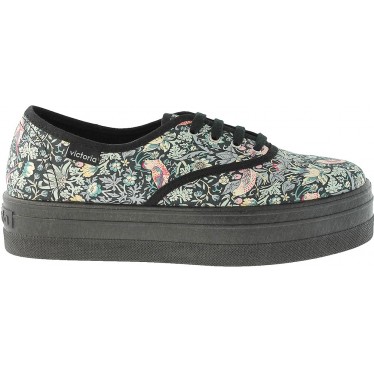 Tênis Esportivo Feminino Victoria 109229 com Estampa Liberty Inglesa NEGRO